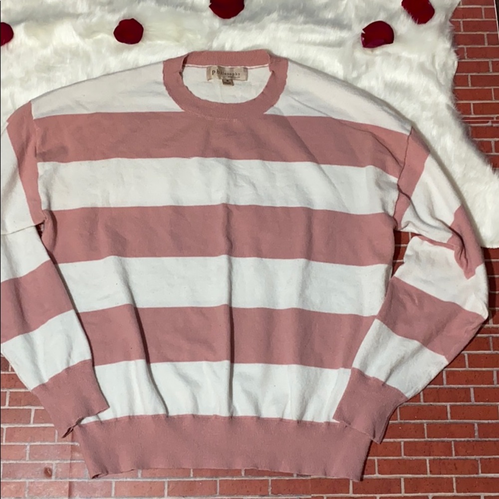 Striped Philosophy Pullover Sweater